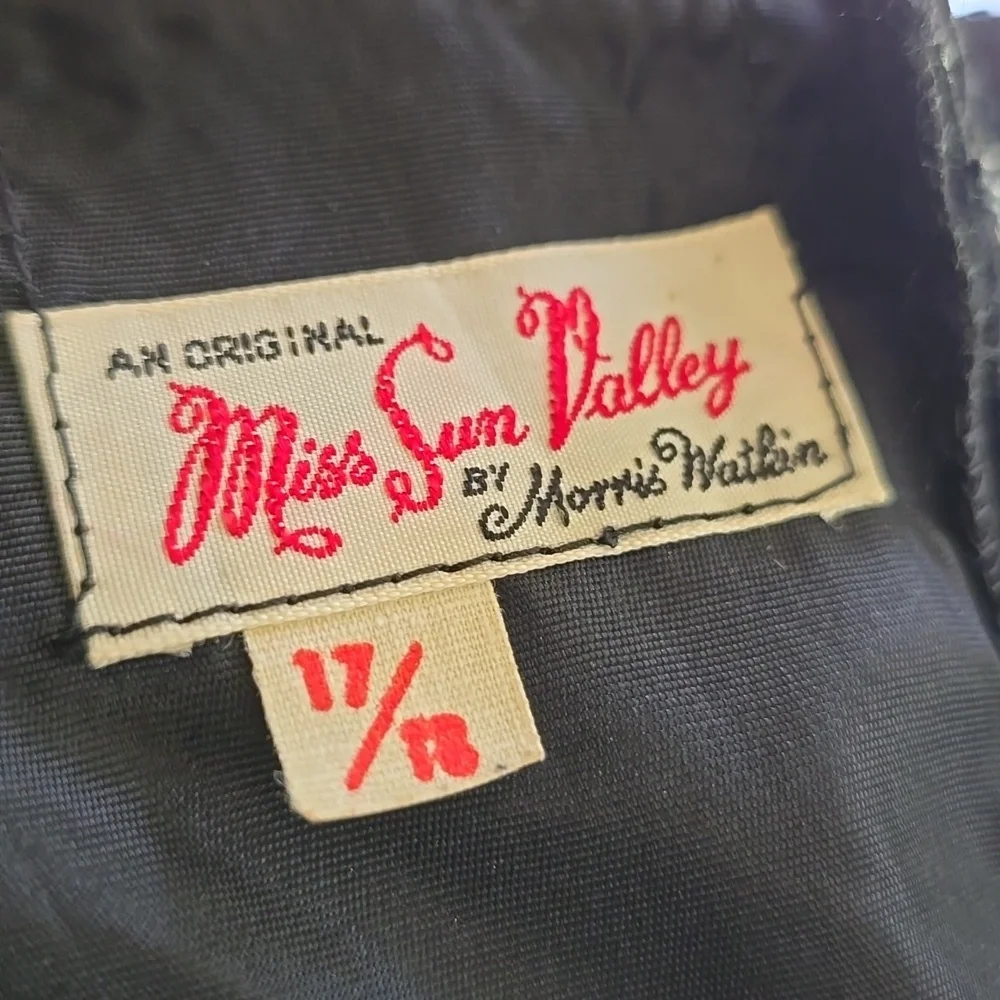 Miss Sun Valley by Morris Watkin - Black Women's Top with Beaded Trim - Picture 9 of 13